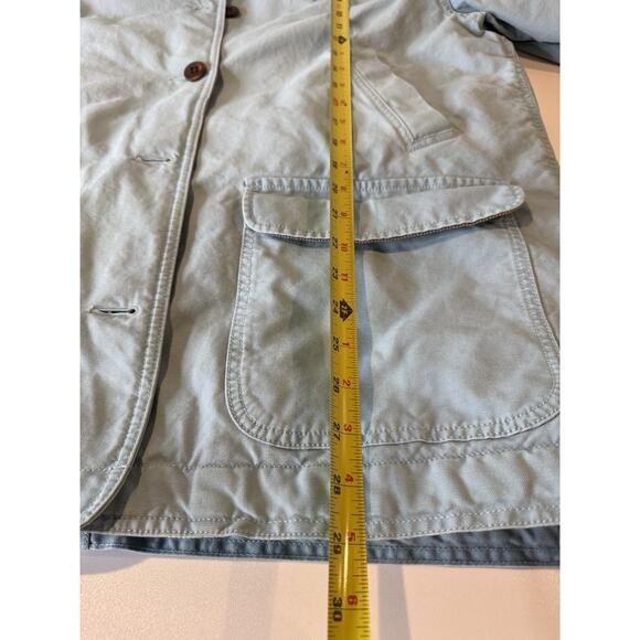 VTG LL Bean Jacket Womens XL Blue Canvas Chore Barn Coat Corduroy THINSULATE - Picture 11 of 12